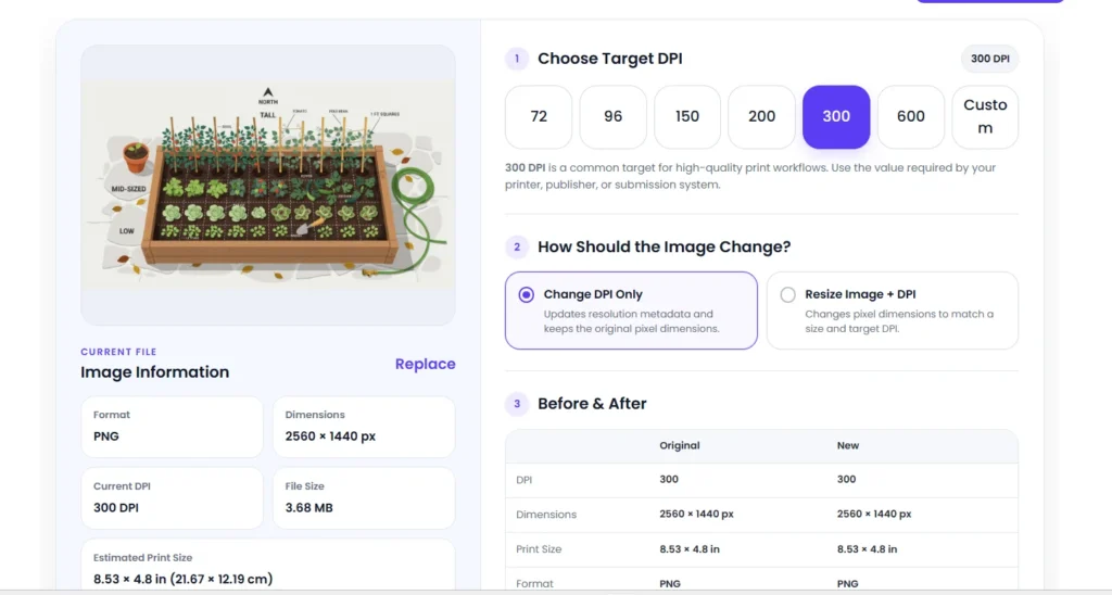 DPI Converter Change Image DPI Online
