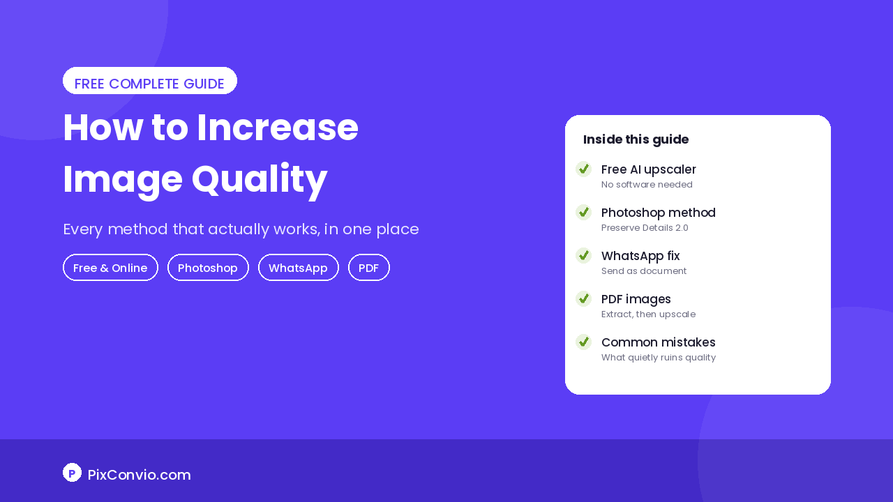 increase image quality